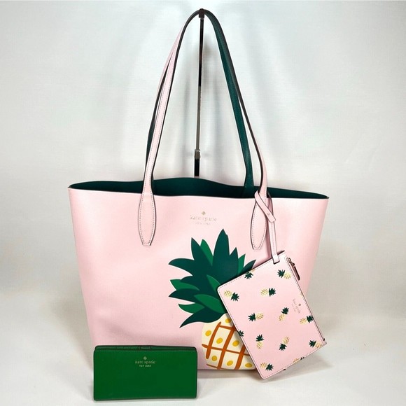 kate spade Handbags - Kate Spade Colada Pineapple Tote, Wristlet Pouch, & Matching Wallet